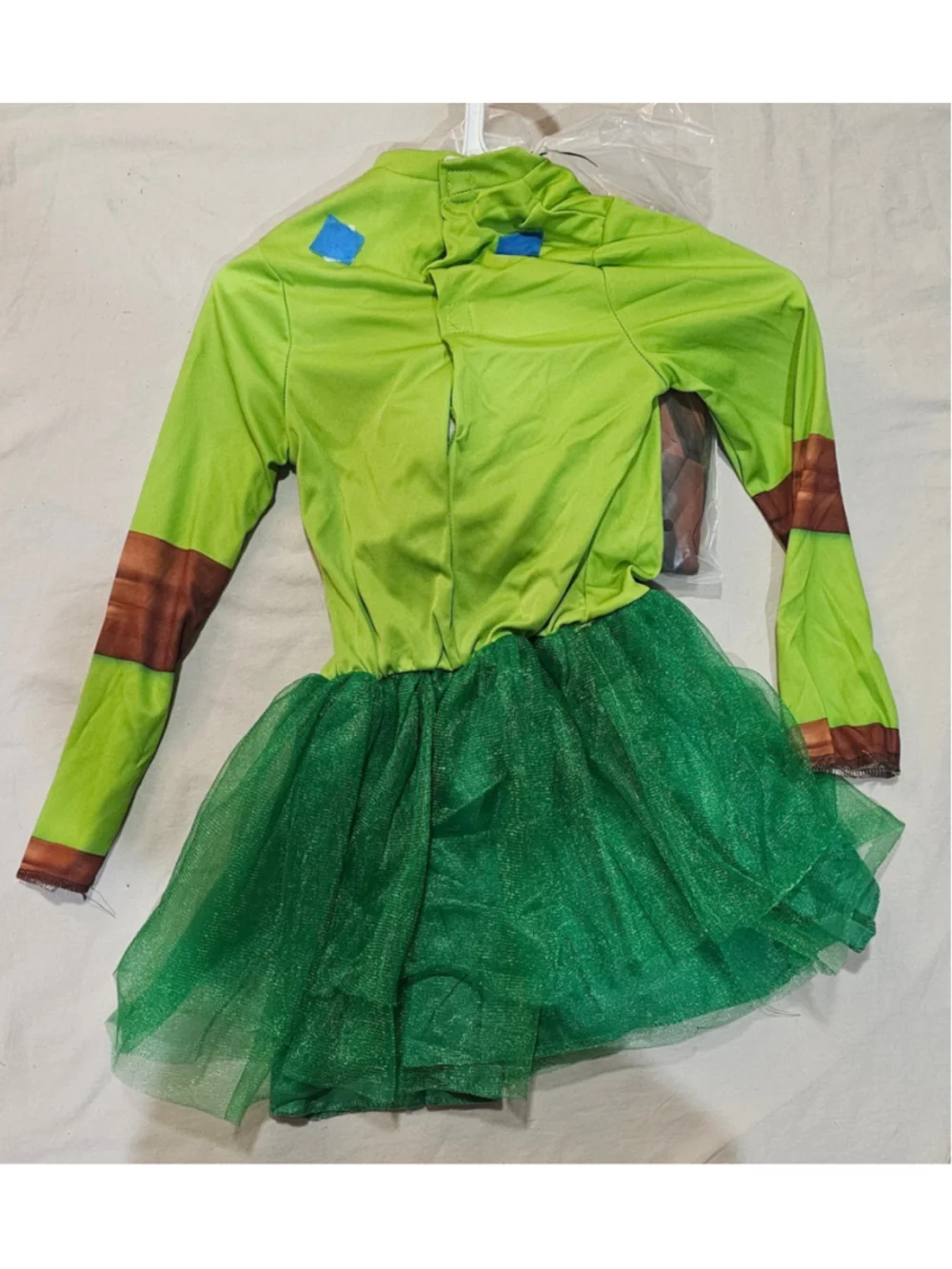 Girls Teenage Mutant Ninja Turtles Costume Green Orange Size Medium 7-8